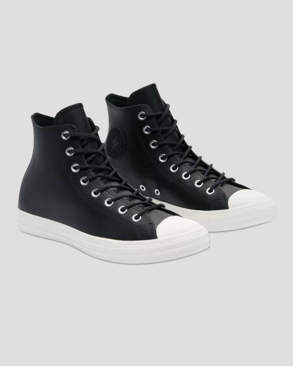 Converse Chuck Taylor All Star Seasonal Läder Höga Sneakers Svarta | CV-746HCG