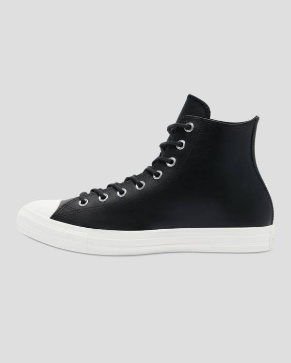 Converse Chuck Taylor All Star Seasonal Läder Höga Sneakers Svarta | CV-746HCG