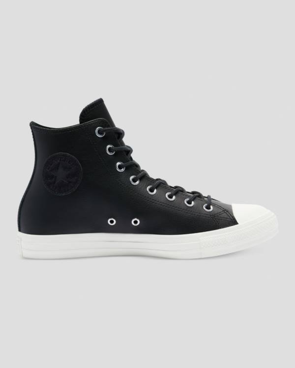 Converse Chuck Taylor All Star Seasonal Läder Höga Sneakers Svarta | CV-746HCG