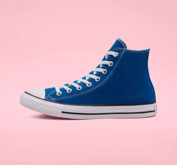 Converse Chuck Taylor All Star Seasonal Color Höga Sneakers Blå Vita | CV-892RWJ