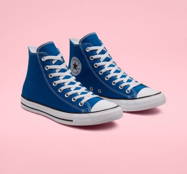 Converse Chuck Taylor All Star Seasonal Color Höga Sneakers Blå Vita | CV-892RWJ