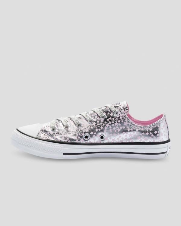 Converse Chuck Taylor All Star Shes A Star Låga Sneakers Rosa Silver | CV-184SEU