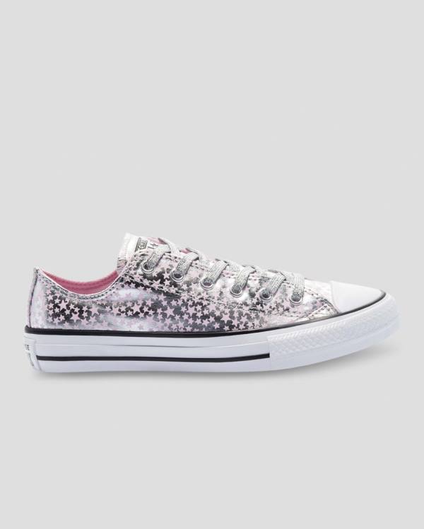 Converse Chuck Taylor All Star Shes A Star Låga Sneakers Rosa Silver | CV-184SEU