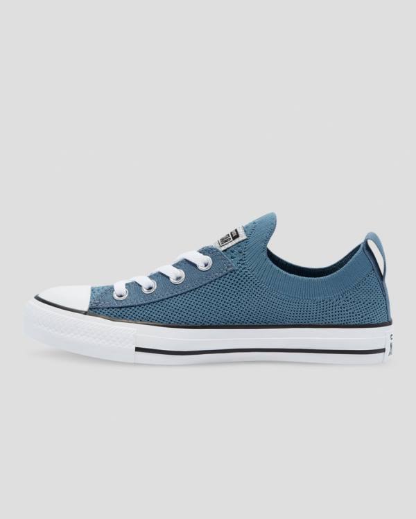 Converse Chuck Taylor All Star Shoreline Knit Glitter Låga Sneakers Blå | CV-082TOP