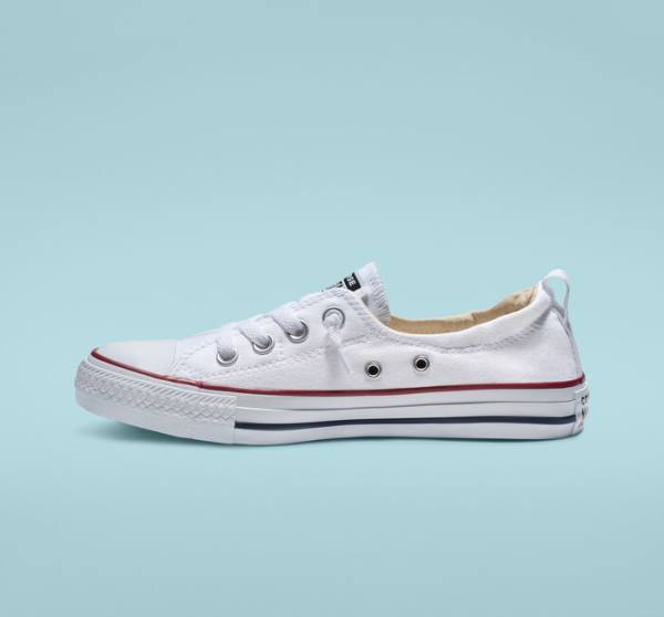 Converse Chuck Taylor All Star Shoreline White Slip On Låga Sneakers Vita | CV-483QBU