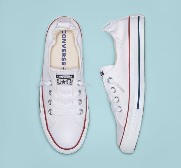 Converse Chuck Taylor All Star Shoreline White Slip On Låga Sneakers Vita | CV-483QBU