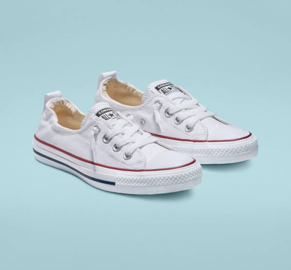 Converse Chuck Taylor All Star Shoreline White Slip On Låga Sneakers Vita | CV-483QBU