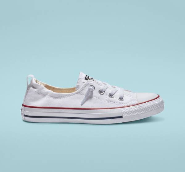 Converse Chuck Taylor All Star Shoreline White Slip On Låga Sneakers Vita | CV-483QBU