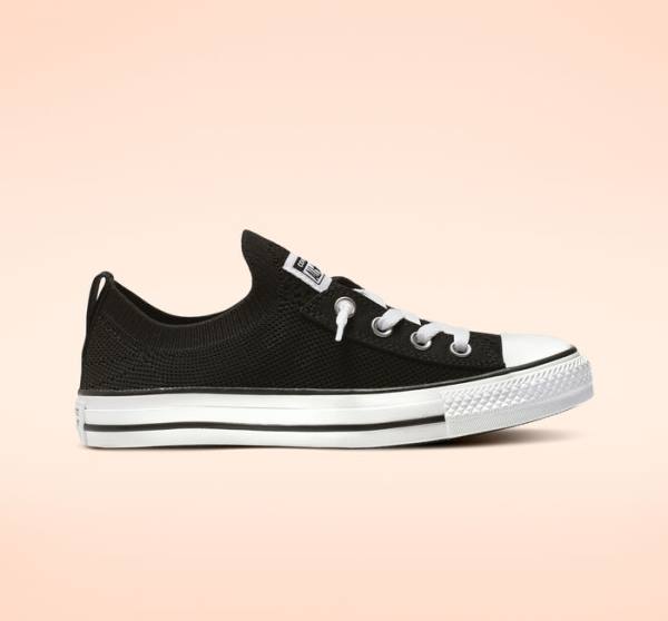 Converse Chuck Taylor All Star Shoreline Knit Slip Låga Sneakers Svarta Vita | CV-743WUN