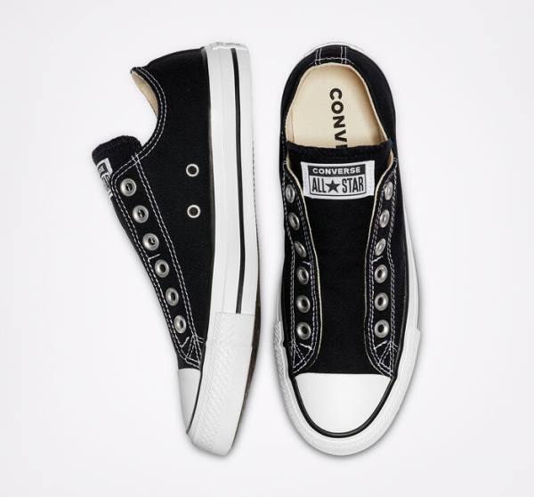 Converse Chuck Taylor All Star Slip Låga Sneakers Svarta Vita | CV-751EMZ