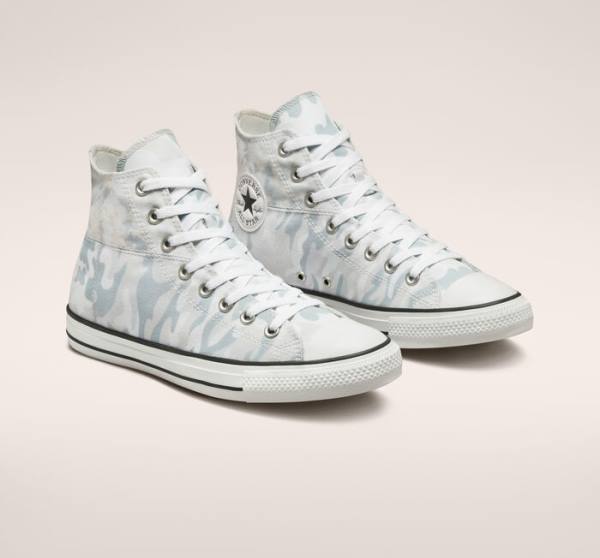 Converse Chuck Taylor All Star Split Panel Camo Höga Sneakers Vita Grå | CV-019USP