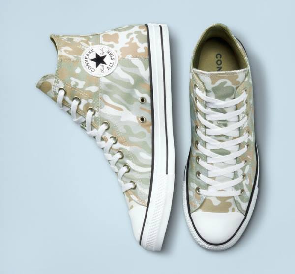 Converse Chuck Taylor All Star Split Panel Camo Höga Sneakers Bruna | CV-842MHA