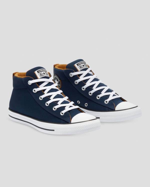 Converse Chuck Taylor All Star Street Höga Sneakers Blå | CV-902ENF