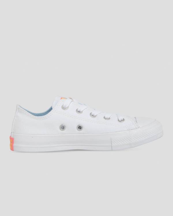 Converse Chuck Taylor All Star Sunny Side Print Låga Sneakers Vita | CV-619SZK