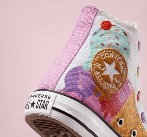 Converse Chuck Taylor All Star Sweet Scoops Höga Sneakers Vita Beige Vita | CV-059WEC