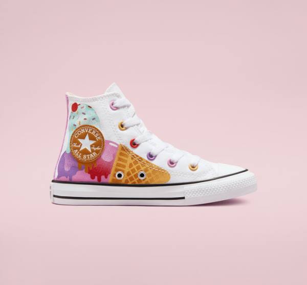 Converse Chuck Taylor All Star Sweet Scoops Höga Sneakers Vita Beige Vita | CV-059WEC