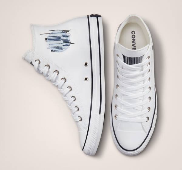 Converse Chuck Taylor All Star Translucent Barcode Höga Sneakers Vita Svarta Vita | CV-259LHI