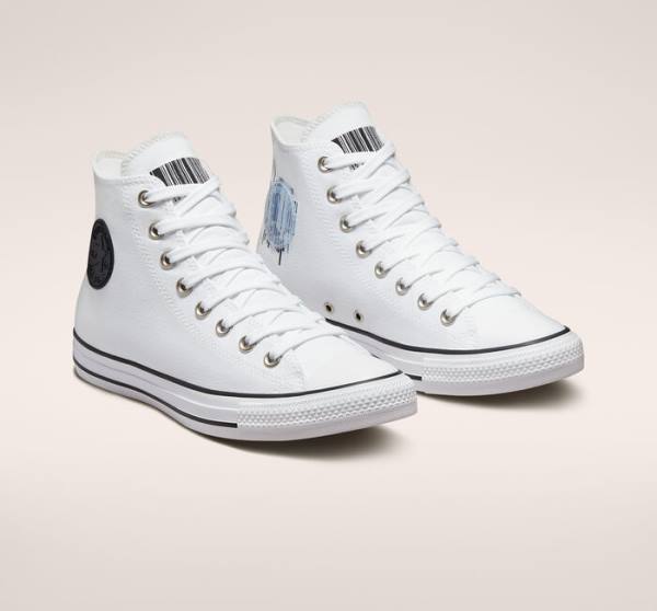 Converse Chuck Taylor All Star Translucent Barcode Höga Sneakers Vita Svarta Vita | CV-259LHI