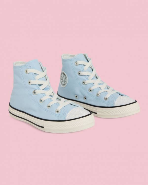 Converse Chuck Taylor All Star UV Glitter Höga Sneakers Blå | CV-321QSV