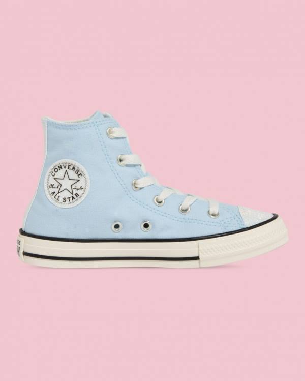 Converse Chuck Taylor All Star UV Glitter Höga Sneakers Blå | CV-321QSV