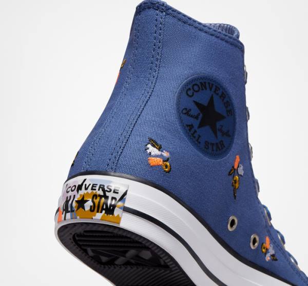 Converse Chuck Taylor All Star We Are Stronger Together Höga Sneakers Blå Indigo | CV-387VES