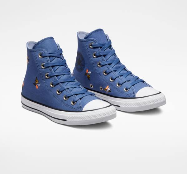 Converse Chuck Taylor All Star We Are Stronger Together Höga Sneakers Blå Indigo | CV-387VES