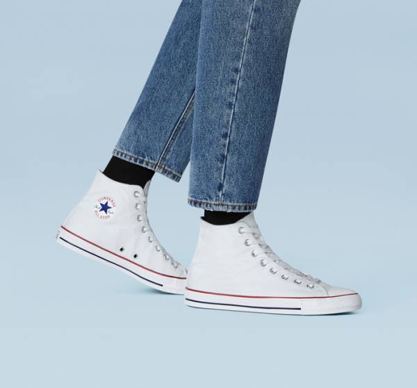 Converse Chuck Taylor All Star White Höga Sneakers Vita | CV-305DLS