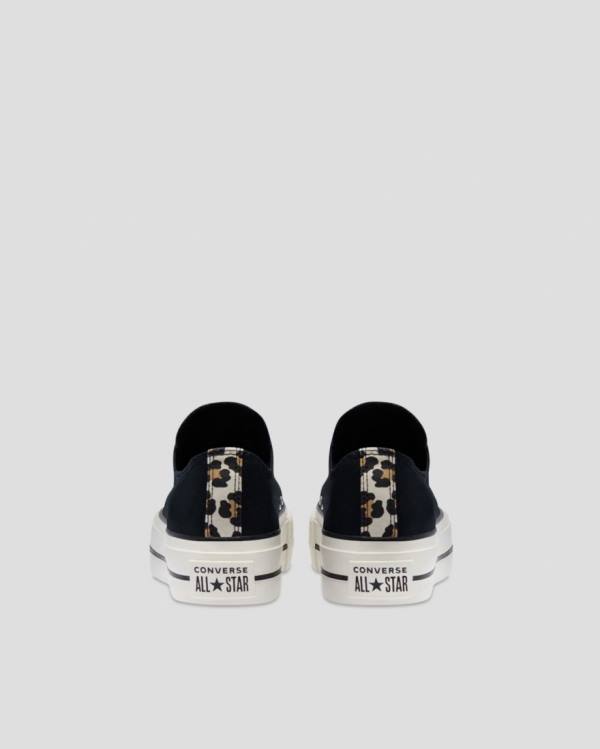 Converse Chuck Taylor Lift Archive Print Platform Låga Sneakers Svarta | CV-945HFK