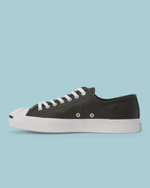 Converse Jack Purcell Foundational Läder Låga Sneakers Svarta | CV-813ASC