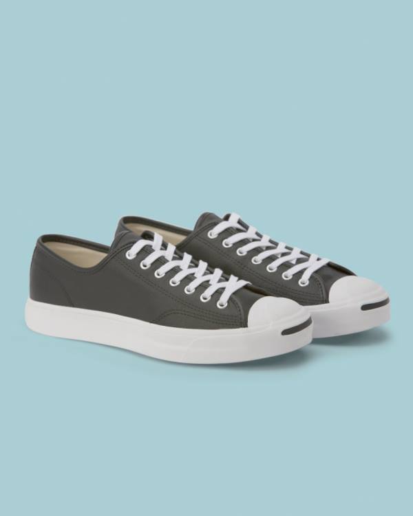 Converse Jack Purcell Foundational Läder Låga Sneakers Svarta | CV-813ASC