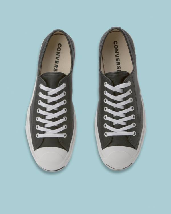 Converse Jack Purcell Foundational Läder Låga Sneakers Svarta | CV-813ASC