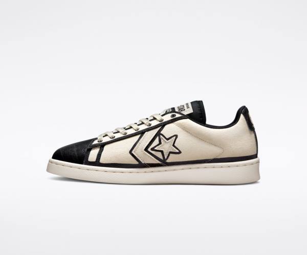 Converse Joshua Vides Pro Läder Låga Sneakers Beige Vita Svarta | CV-475TBJ