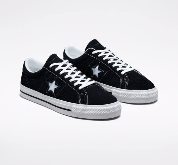 Converse One Star Låga Sneakers Svarta Vita | CV-215ZAJ