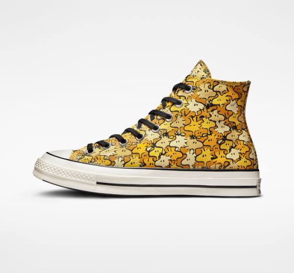 Converse Peanuts Chuck 70 Höga Sneakers Gula Guld | CV-537REK