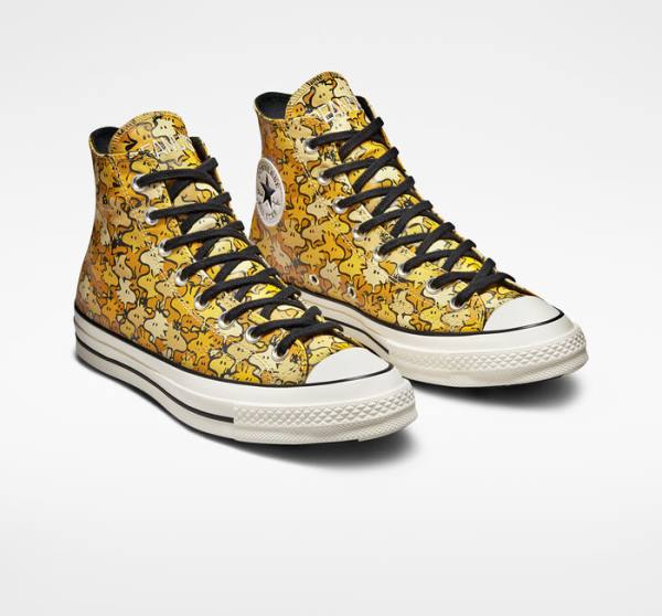 Converse Peanuts Chuck 70 Höga Sneakers Gula Guld | CV-537REK