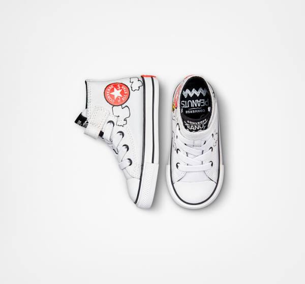 Converse Peanuts Chuck Taylor All Star Easy-On Höga Sneakers Vita Svarta Röda | CV-235ZSM