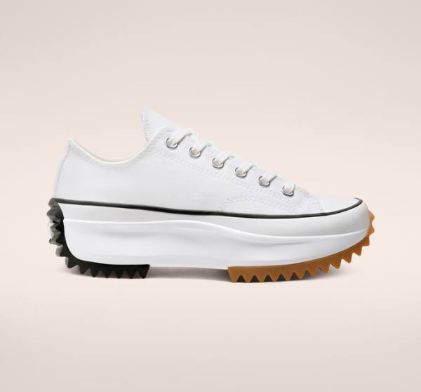 Converse Run Star Hike Platform Låga Sneakers Vita Svarta | CV-682UCX