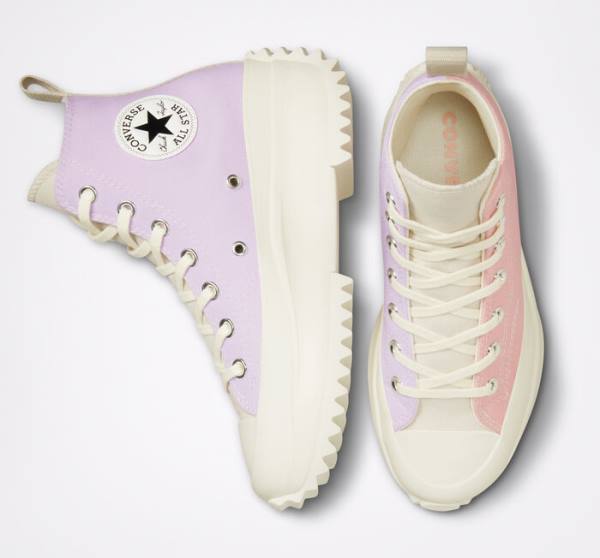 Converse Run Star Hike Platform Tri-Panel Color Block Höga Sneakers Rosa | CV-812ICN