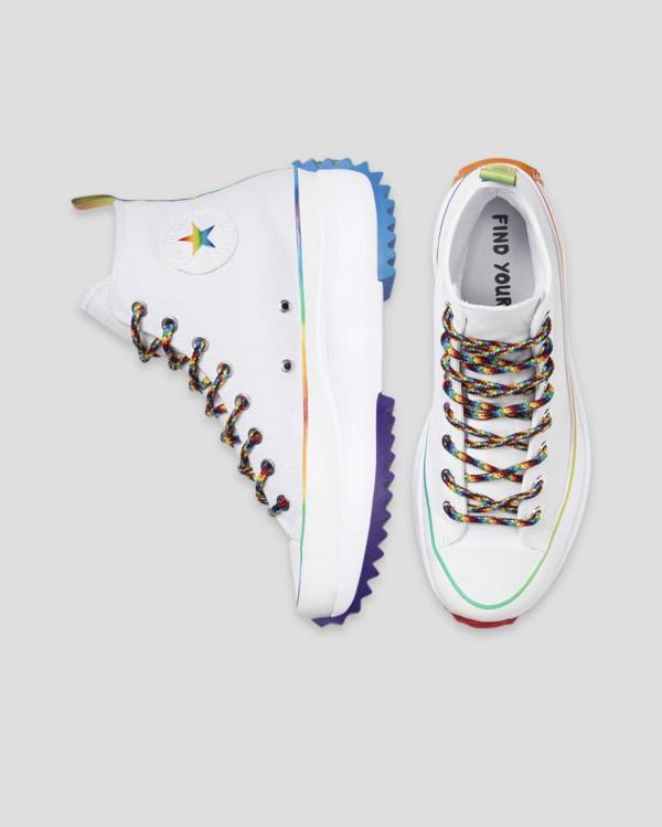 Converse Run Star Hike Pride Höga Sneakers Vita | CV-154DMY