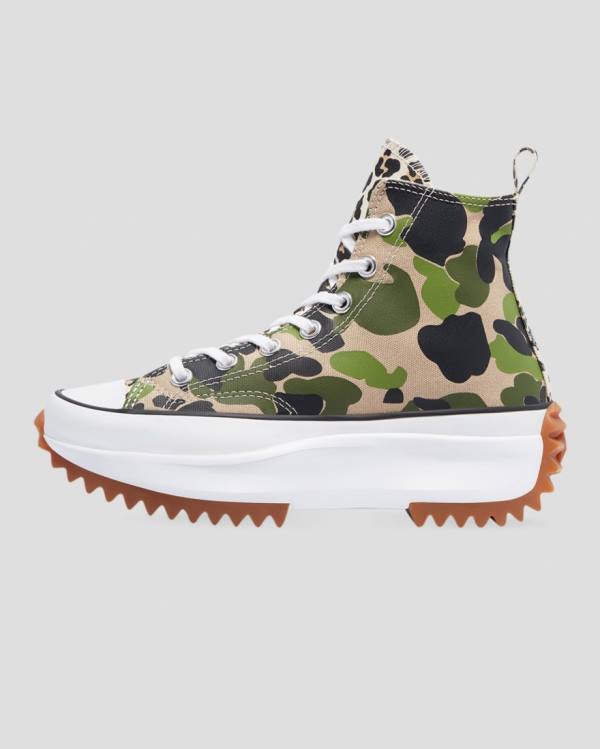 Converse Run Star Hike Wild Archive Höga Sneakers Camo | CV-167UTG