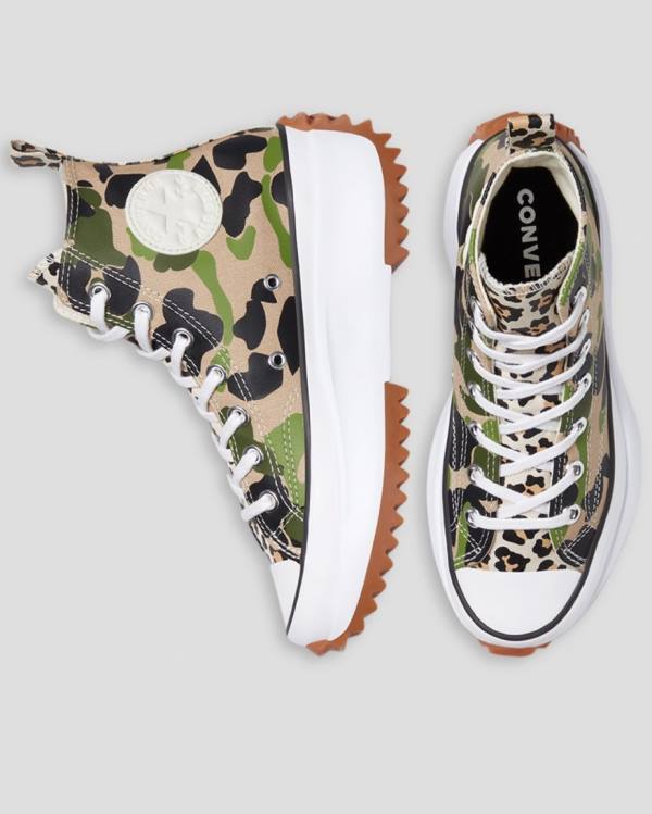 Converse Run Star Hike Wild Archive Höga Sneakers Camo | CV-167UTG