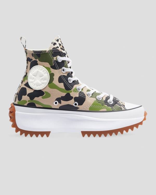 Converse Run Star Hike Wild Archive Höga Sneakers Camo | CV-167UTG