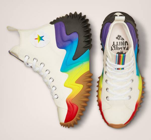 Converse Run Star Motion Platform Pride Höga Sneakers Lila | CV-106TDF