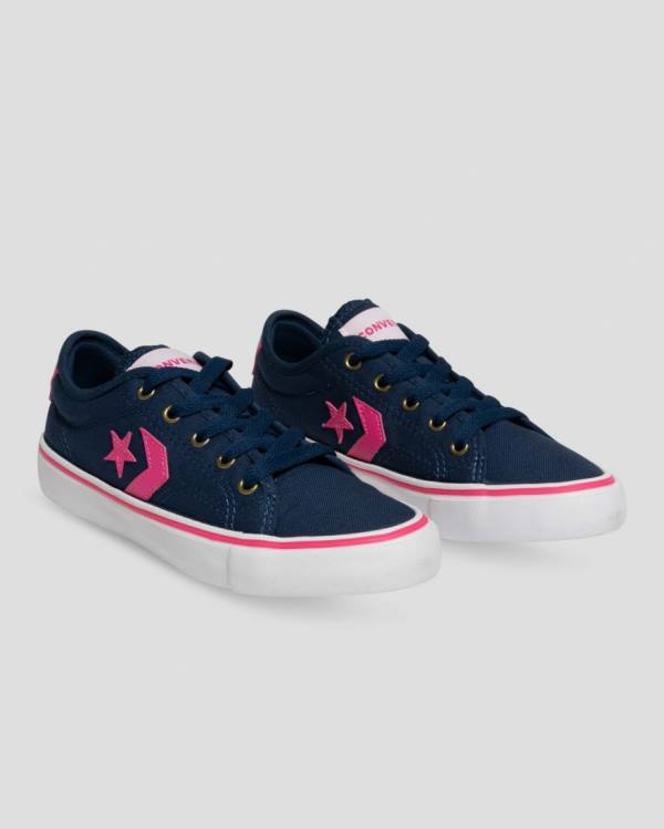 Converse Star Replay Låga Sneakers Blå Rosa | CV-643XPS