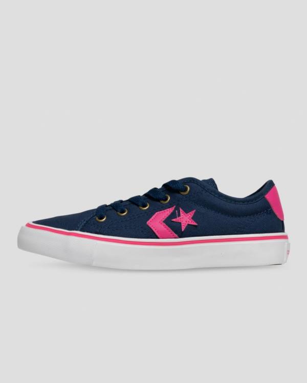 Converse Star Replay Låga Sneakers Blå Rosa | CV-643XPS