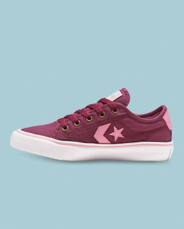 Converse Star Replay Låga Sneakers Vinröda | CV-695VUO