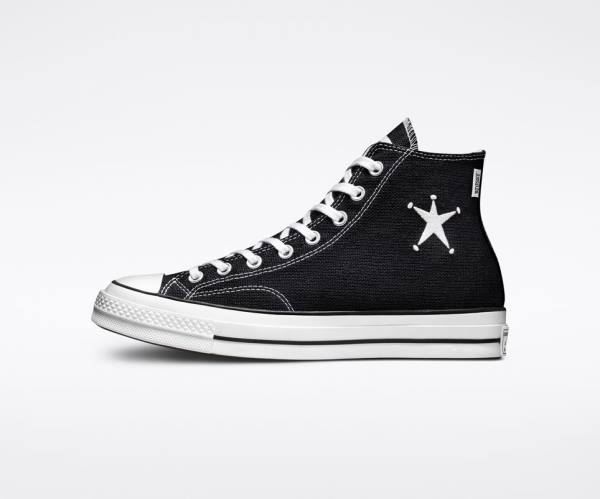 Converse Stussy Chuck 70 Höga Sneakers Svarta Vita | CV-014HDR