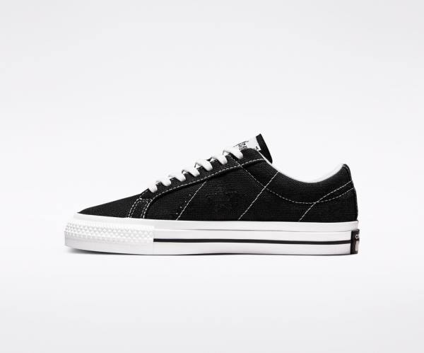 Converse Stussy One Star Låga Sneakers Svarta Vita | CV-385RPL